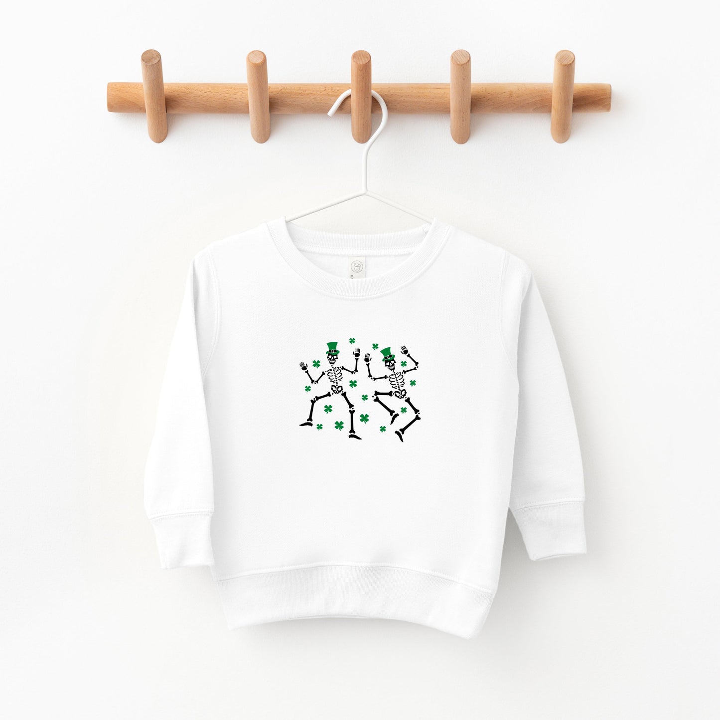 Shamrocks And Dancing Skeletons | Toddler Sweatshirt