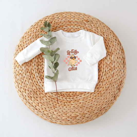 Groovy Chick Checkered | Toddler Sweatshirt
