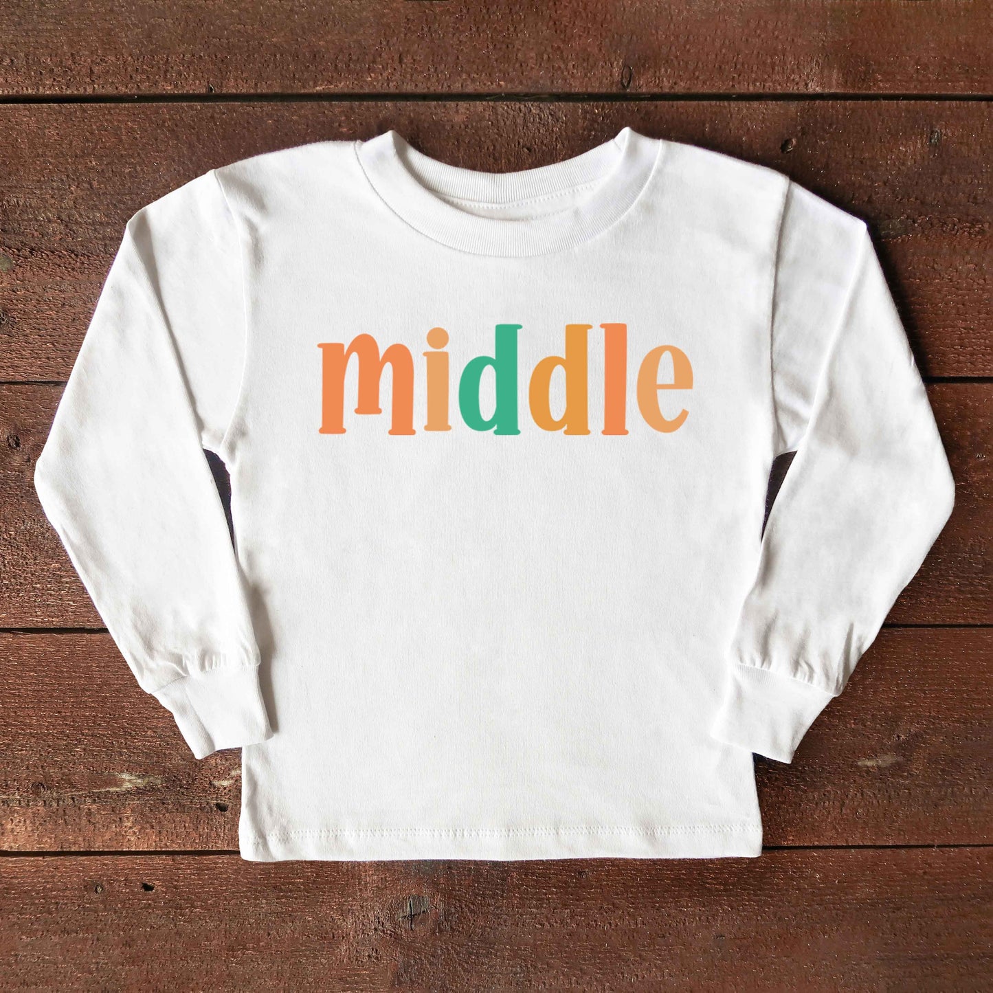 Middle Colorful | Youth Graphic Long Sleeve Tee