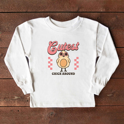 Cutest Chick Around | Youth Long Sleeve Tee