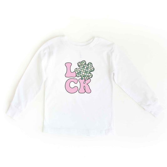 Luck With Shamrock | Toddler Long Sleeve Tee