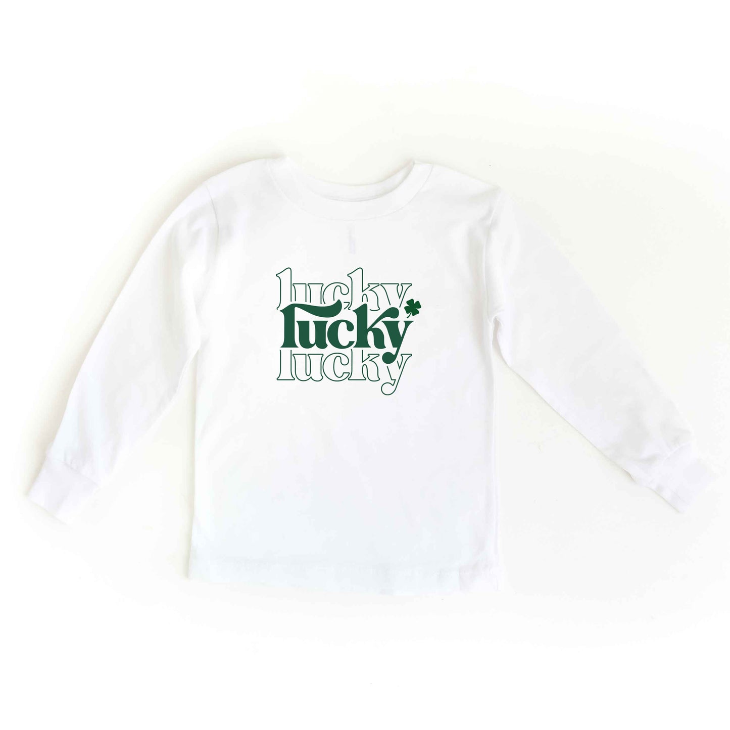 Lucky Clover Stacked | Youth Long Sleeve Tee