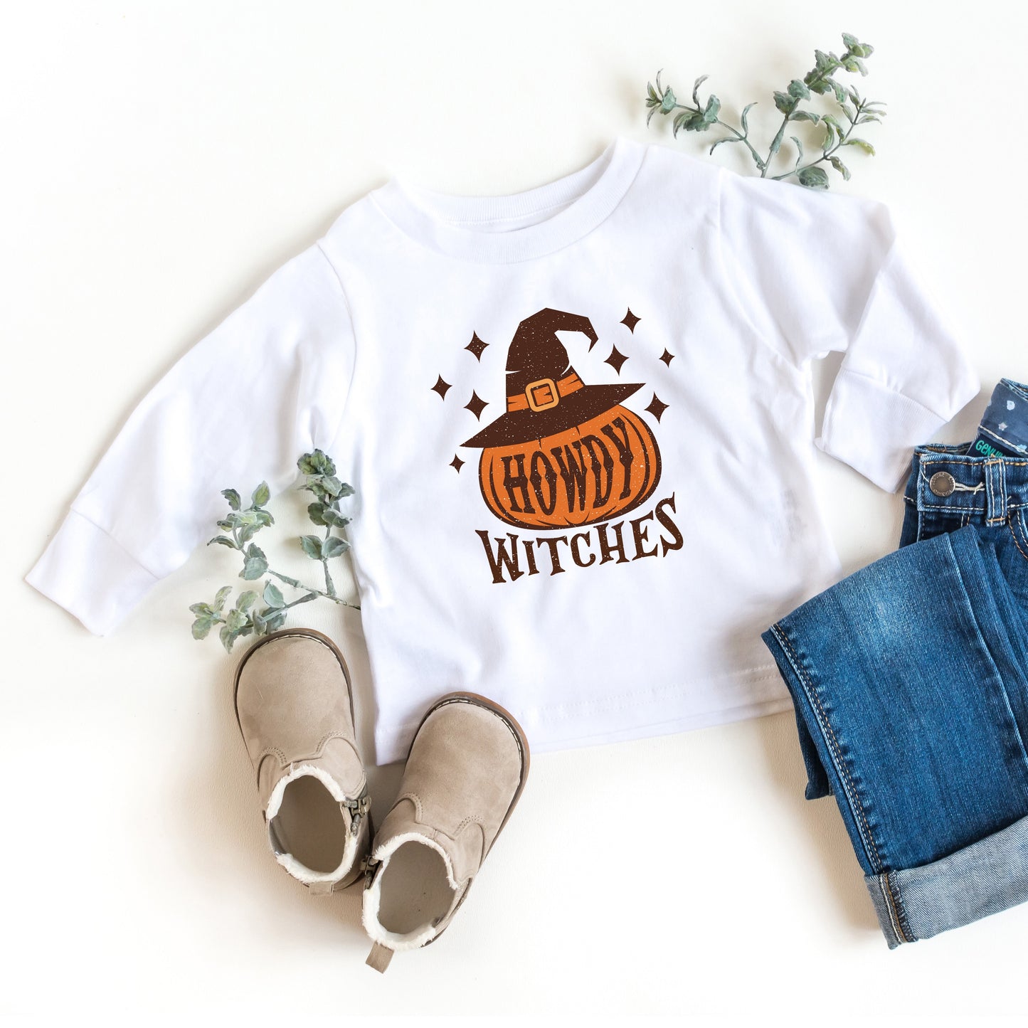 Howdy Witches Stars | Youth Graphic Long Sleeve Tee