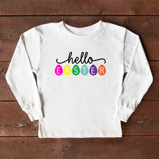 Hello Easter Eggs | Youth Long Sleeve Tee