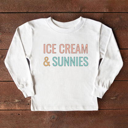 Ice Cream And Sunnies | Toddler Long Sleeve Tee