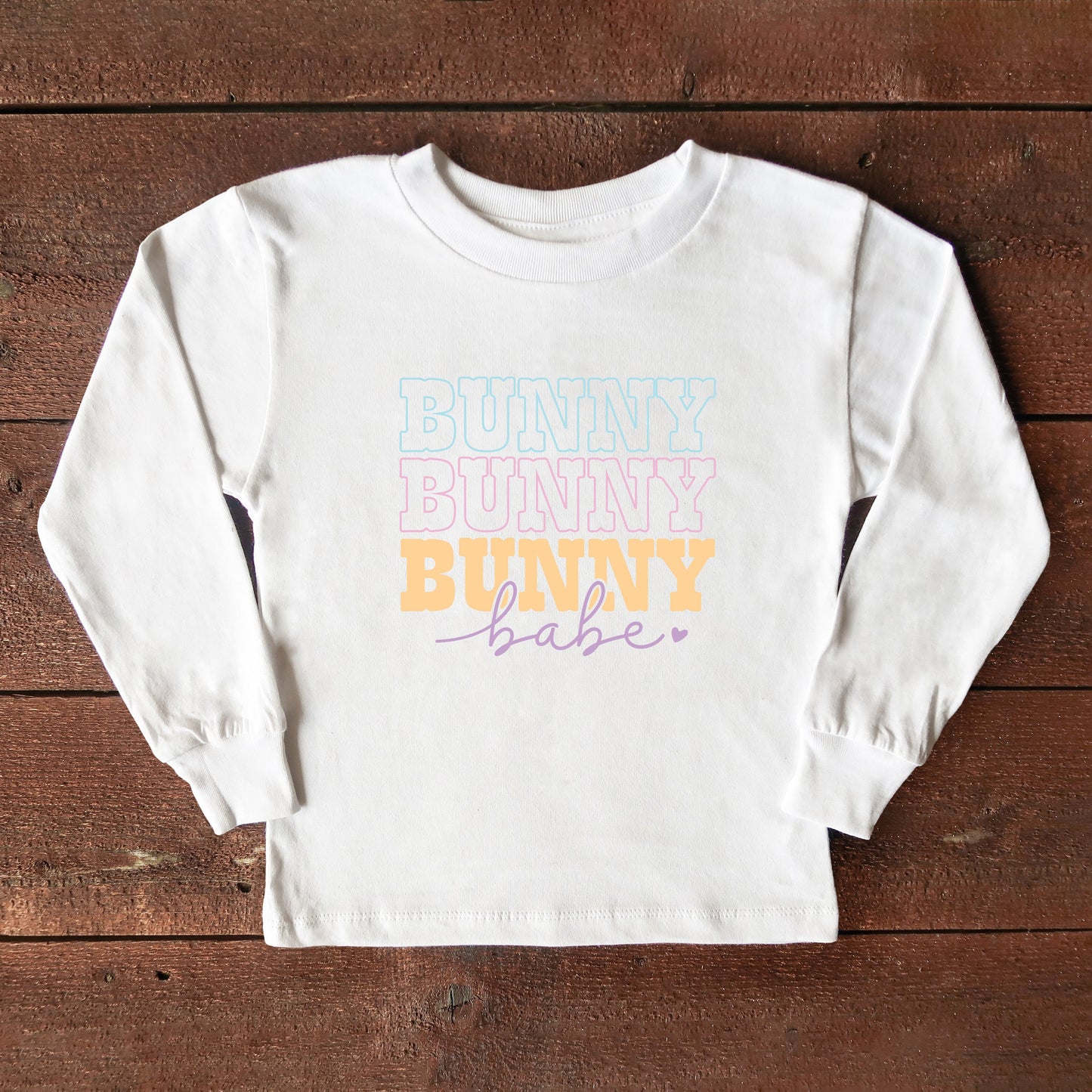 Bunny Babe Cursive | Toddler Long Sleeve Tee