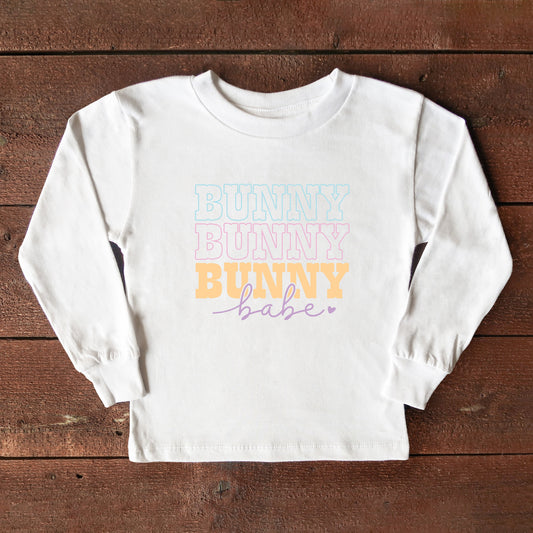 Bunny Babe Cursive | Toddler Long Sleeve Tee