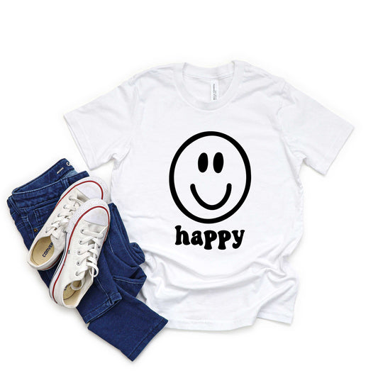 Happy Face | Youth Short Sleeve Crew Neck