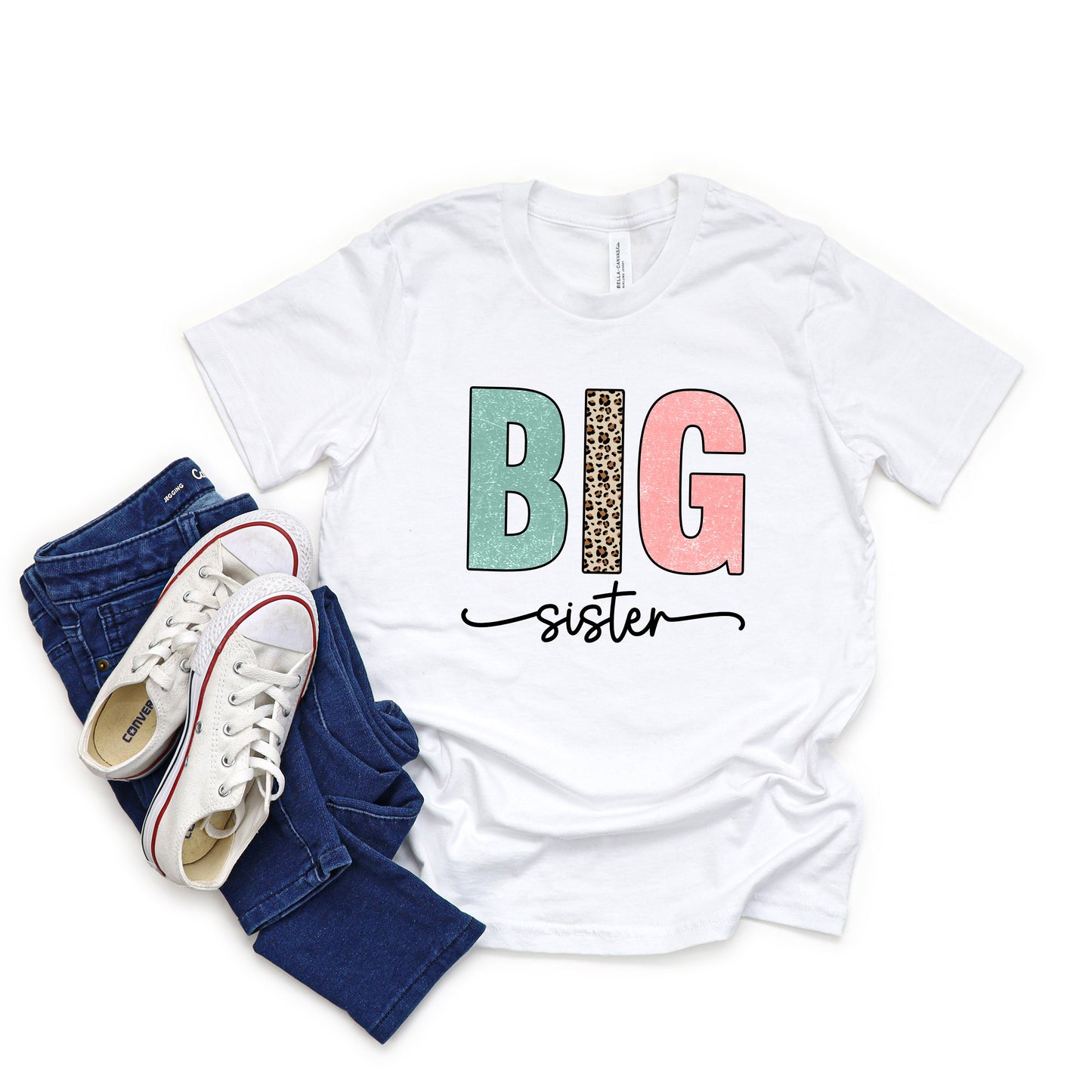 Big Sister Leopard | Youth Short Sleeve Crew Neck