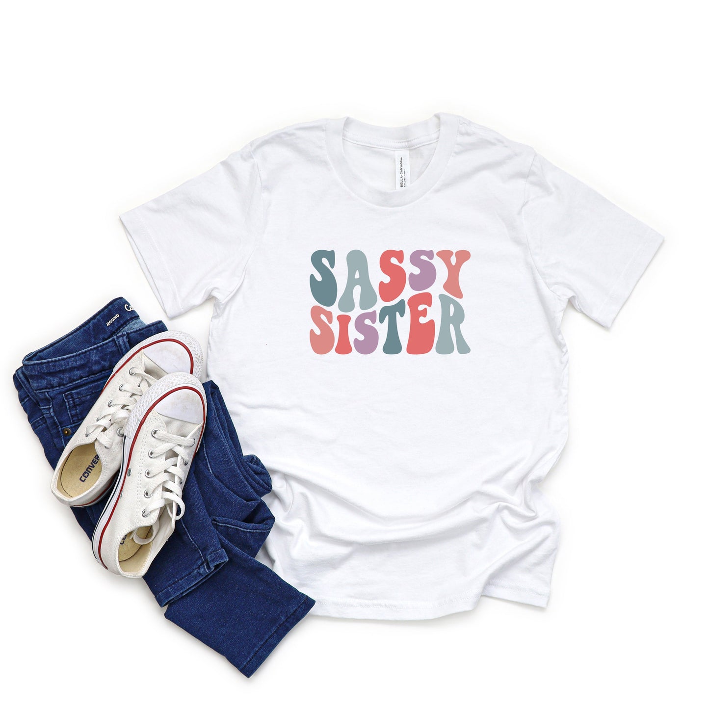 Sassy Sister Wavy | Youth Short Sleeve Crew Neck