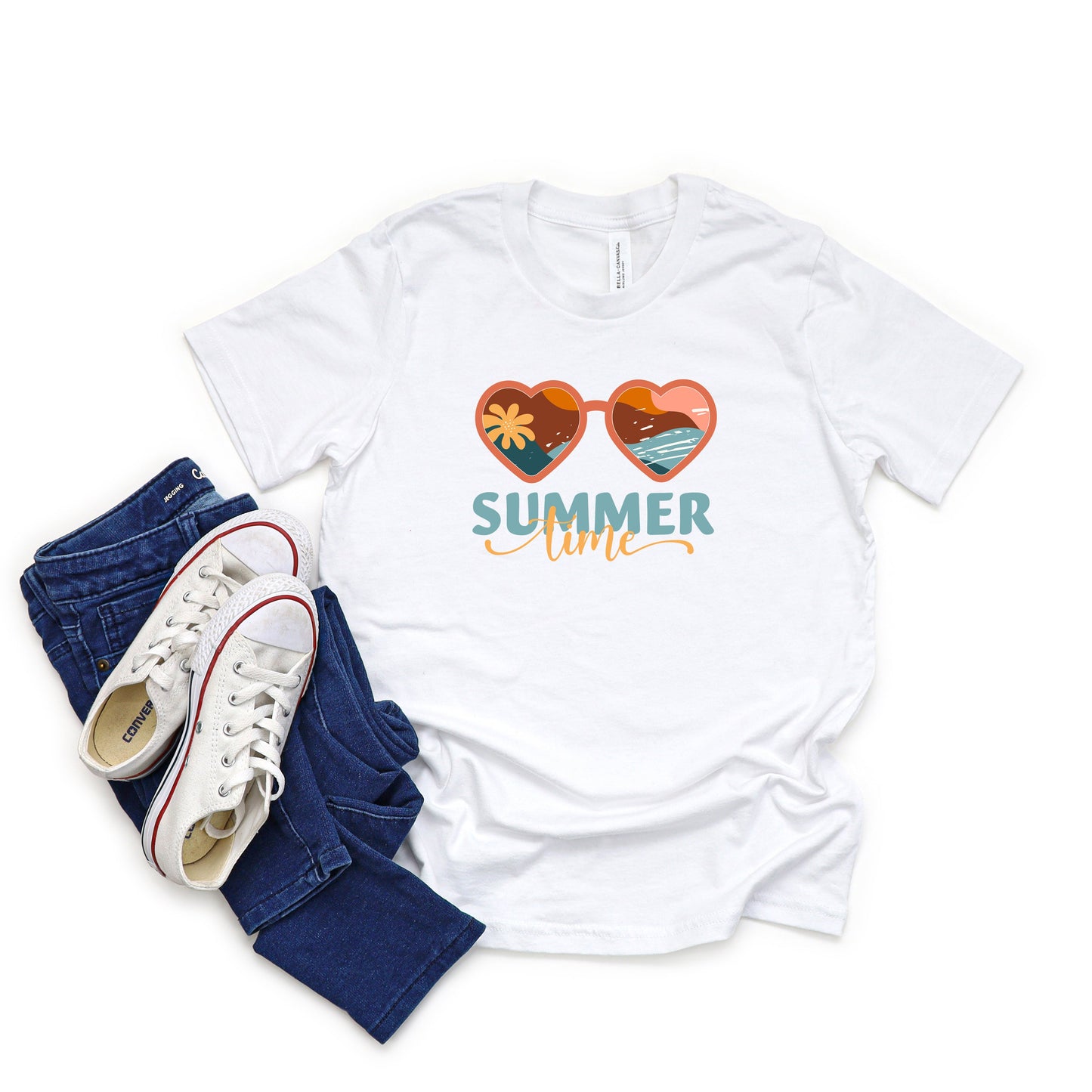 Boho Summer Time Sunglasses | Youth Short Sleeve Crew Neck