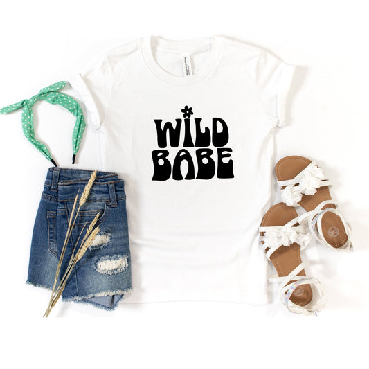 Wild Babe Flower | Youth Short Sleeve Crew Neck