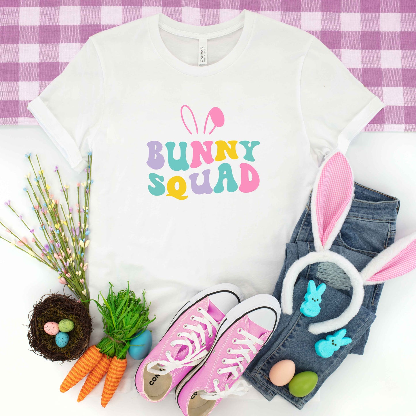 Bunny Squad Colorful | Youth Graphic Short Sleeve Tee