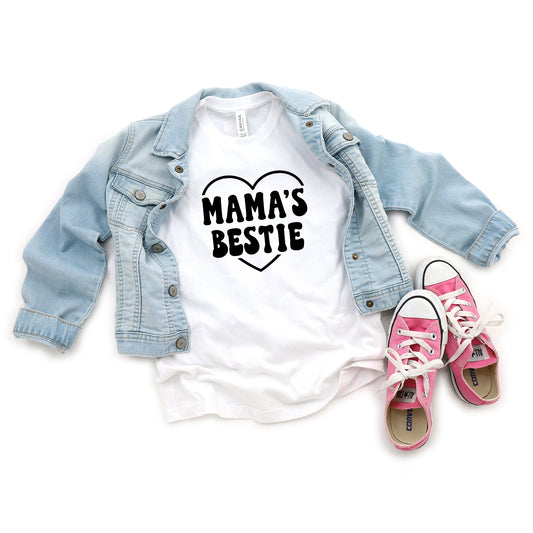 Mama's Bestie Heart | Youth Short Sleeve Crew Neck