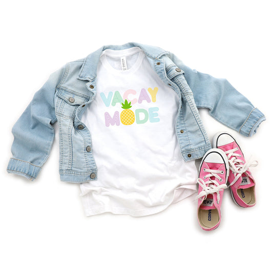 Vacay Mode Pineapple | Youth Short Sleeve Crew Neck