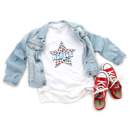 Leopard Merica | Youth Short Sleeve Crew Neck