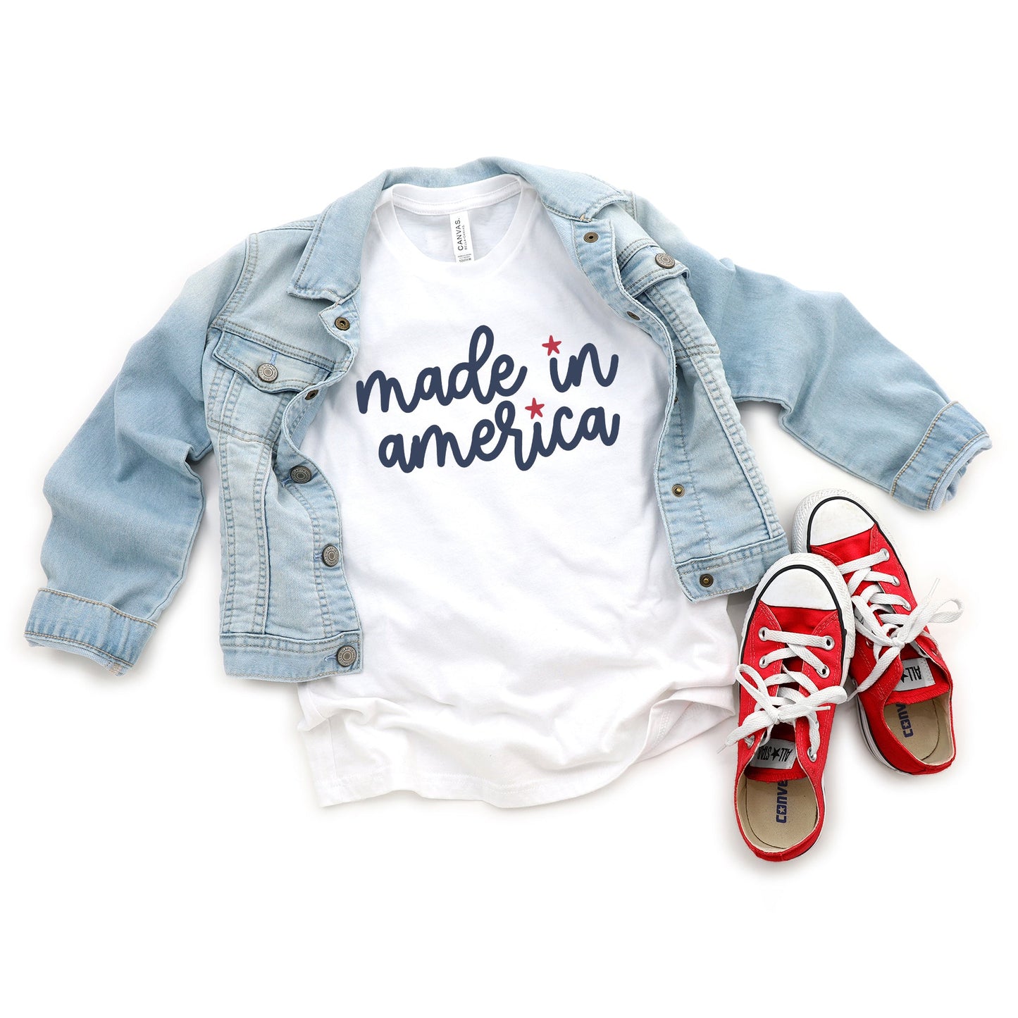 Made In America Stars | Youth Short Sleeve Crew Neck