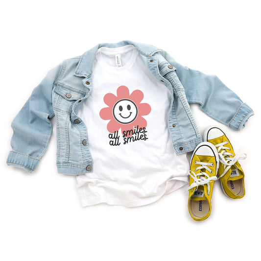 All Smiles Flower | Youth Short Sleeve Crew Neck